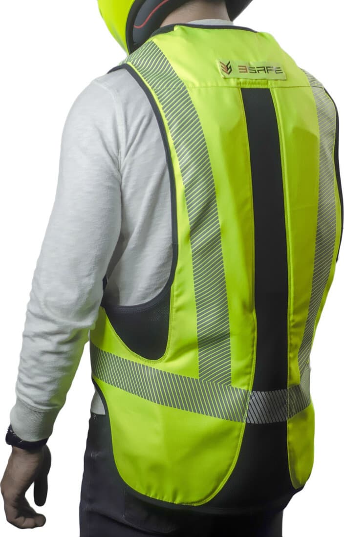 Chaleco Airbag Motociclista Verde Reflectivo Alta Visibilidad tallas disponibles - Bogota Colombia