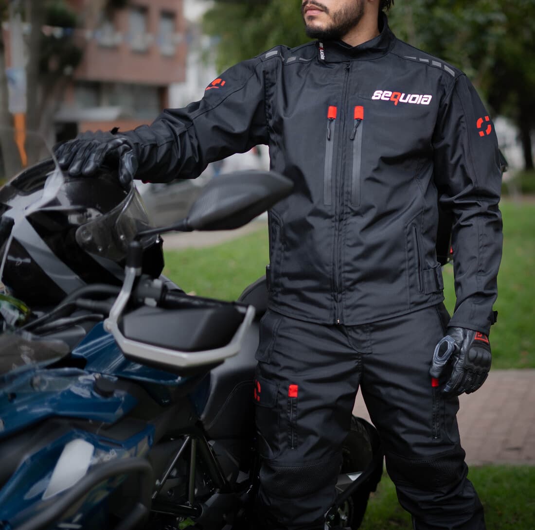 Chaqueta Black Pro - Chaqueta de Protección de Moto, Impermeable Sequoia Speed - Chaquetas para Moto para moto