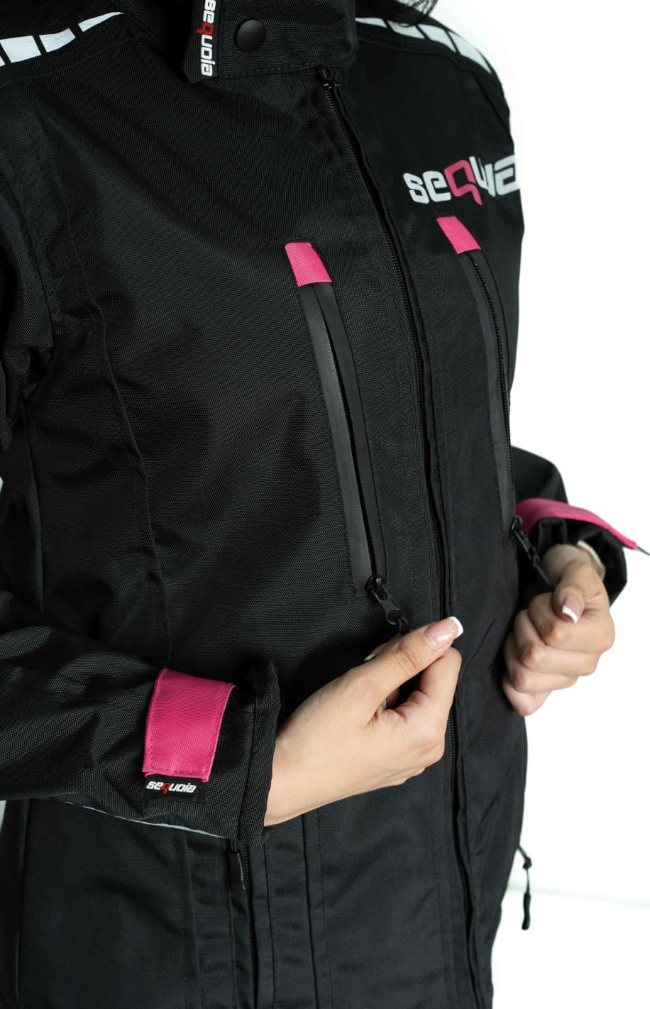 Chaqueta Black Pro Dama - Chaqueta de Protección de Moto para Damas Impermeable Sequoia Speed sistema de ventilacion moto
