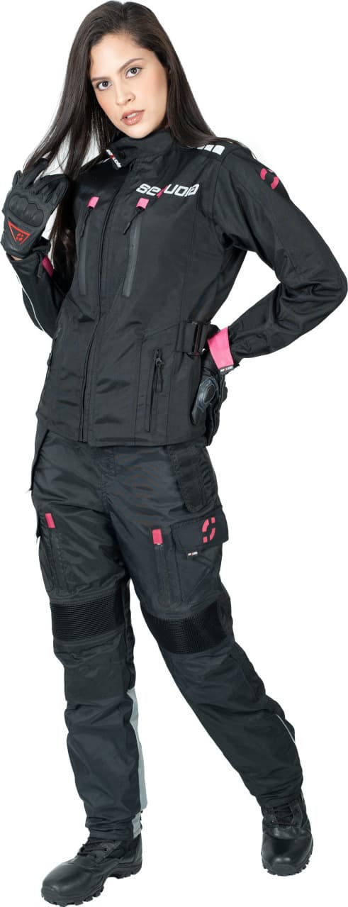Chaqueta Black Pro Dama - Chaqueta de Protección de Moto para Damas Impermeable Sequoia Speed impermeable para moto Colombia