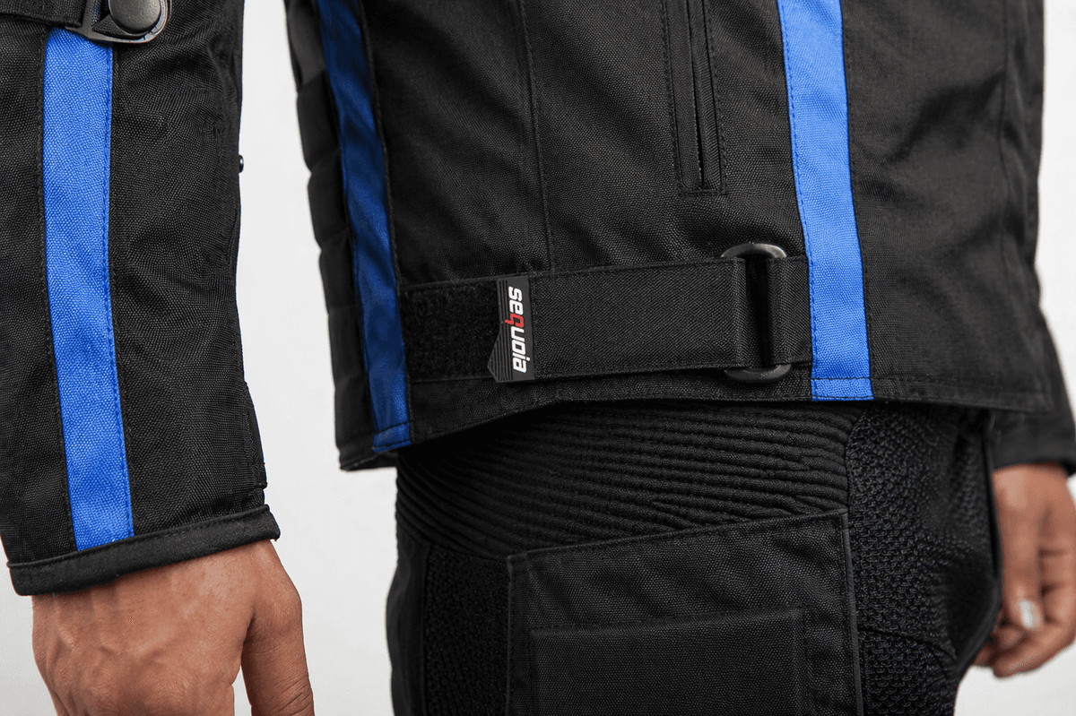 Chaqueta Carrera Blue - Chaqueta de Protección de Moto, Impermeable Sequoia Speed