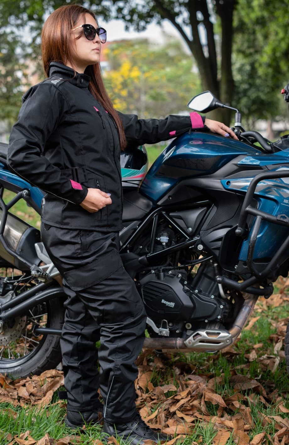 Chaqueta Black Pro Mujer - Chaqueta de Protección de Moto para Mujer Impermeable Sequoia Speed
