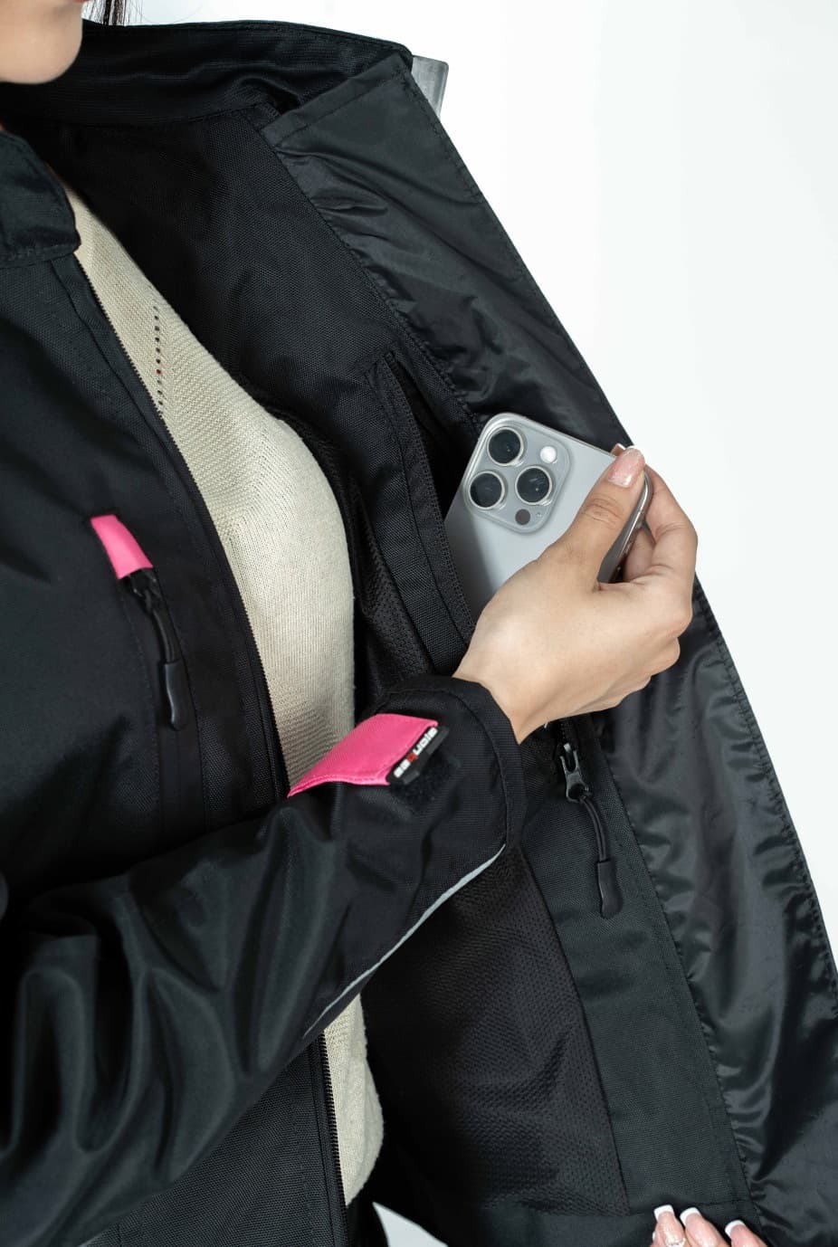 Chaqueta Black Pro Mujer - Chaqueta de Protección de Moto para Mujer Impermeable Sequoia Speed