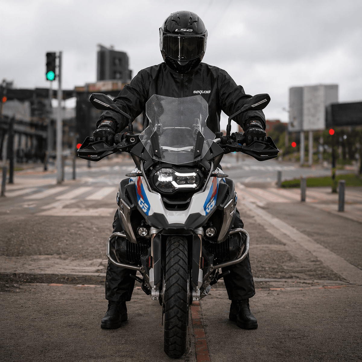 Combo Impermeable + Zapatones Sequoia Suela dura+ forro morral Moto+ guantes, Motociclismo - Impermeables para Moto para moto