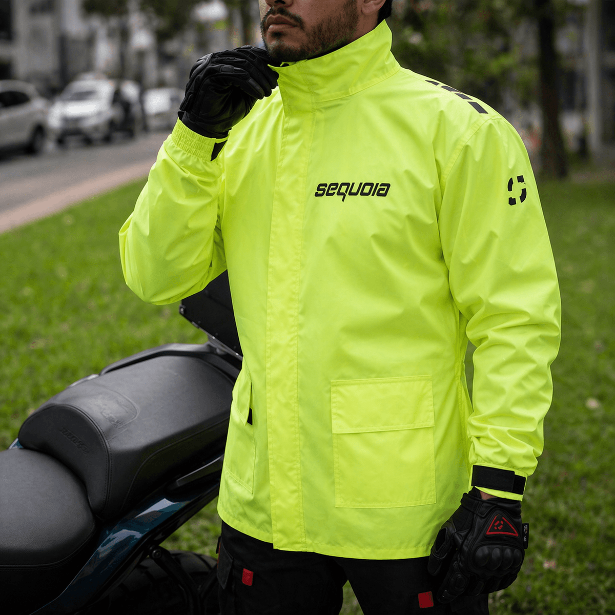 Combo Impermeable Hydra + Zapatones Sequoia Suela dura+ forro morral Moto, Motociclismo