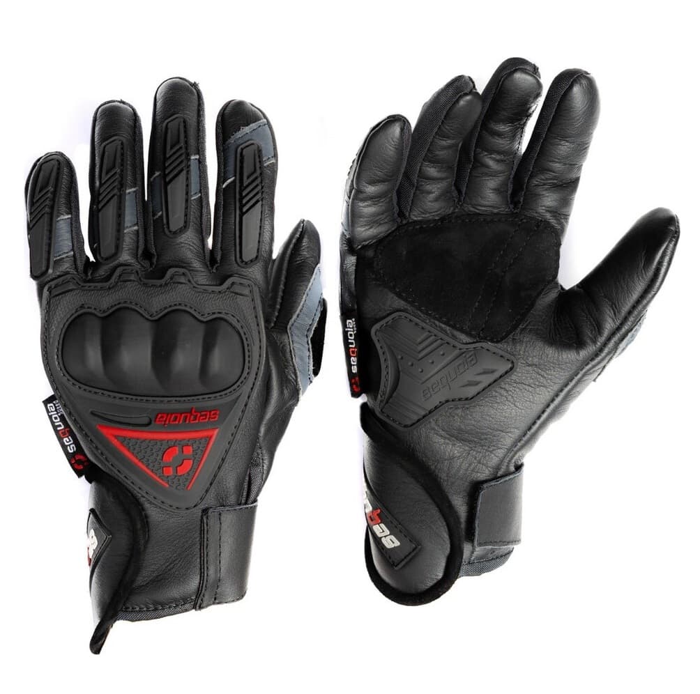 Guantes Caña Media de Cuero Intruder para Moto de Protección