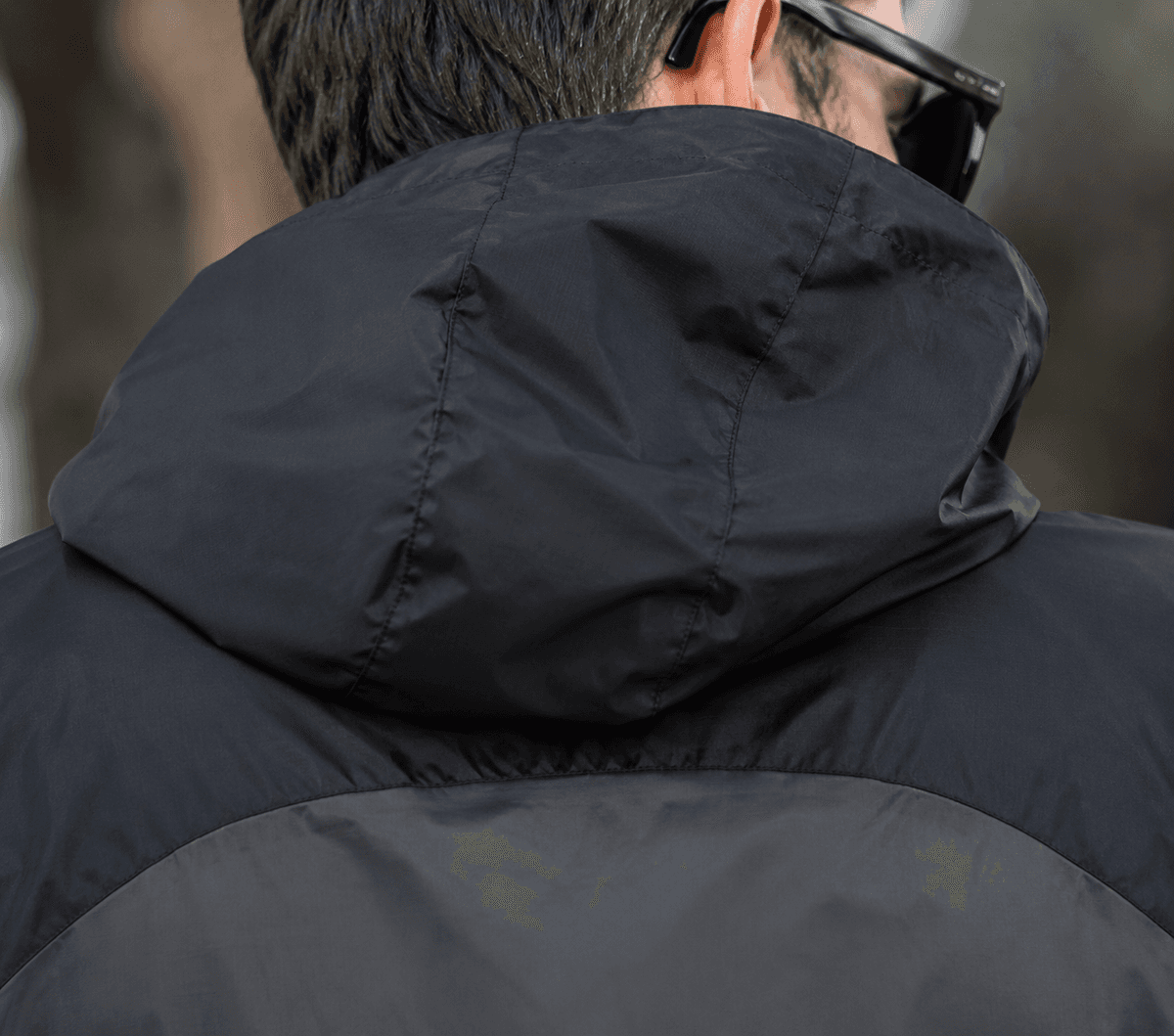 Chaqueta Reflectiva Doble Faz Negra impermeable de Moto para Mujer y Caballeros