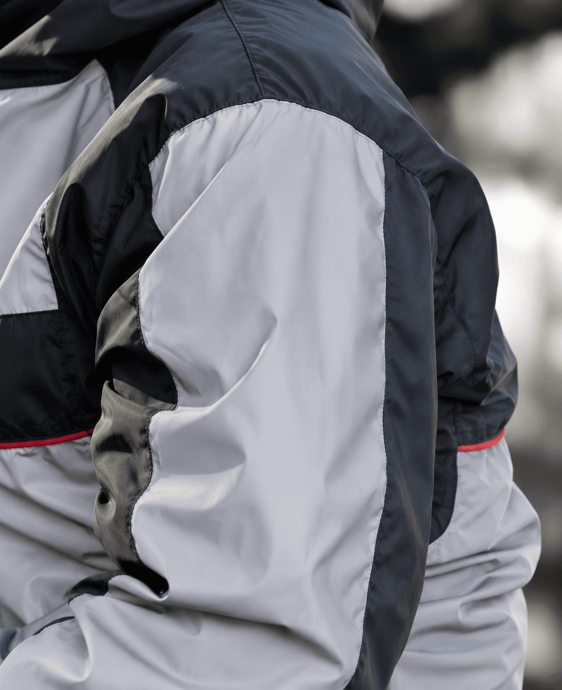 Chaqueta Reflectiva Doble Faz Gris Plata impermeable de Moto para Mujer y Caballeros