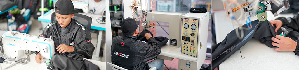 Taller de confeccion de impermeables termosellados